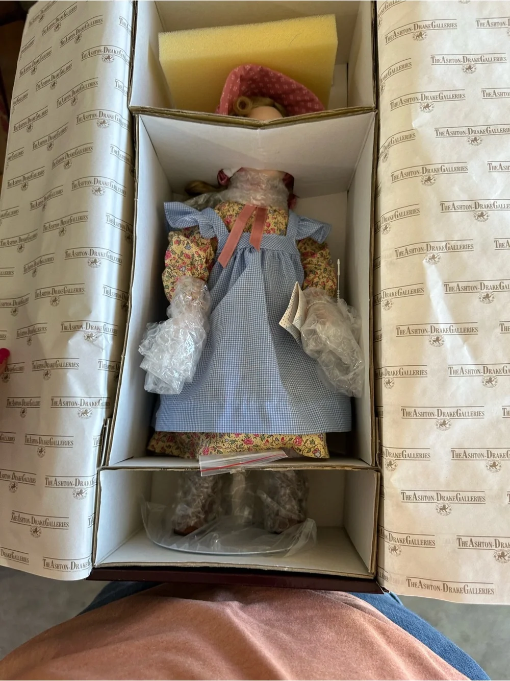NWT Ashton Drake Set of 7 Little House on the Prairie Porcelain Dolls.